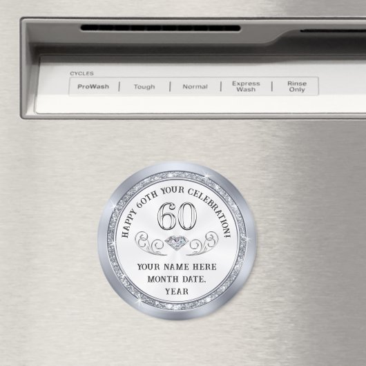 60パーソナライズされた位誕生日おみやげアイディア60位 マグネット (インサイチュ (食洗機))