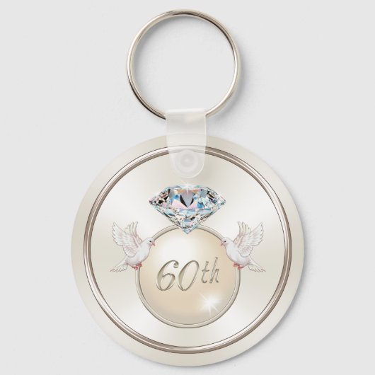 60パーソナライズされた周年記念結婚会の親睦 キーホルダー (裏面)