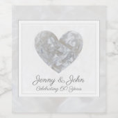 60パーソナライズされた番目のダイヤ結婚モンド ワインラベル (シングルラベル)