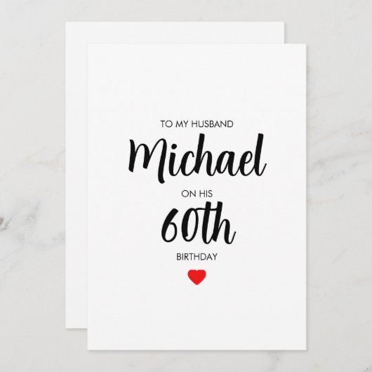 60パーソナライズされた番目の誕生日カード シーズンカード (正面/裏面)