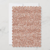 60パーソナライズされた番目の誕生日バラ金ゴールド 招待状 (裏面)