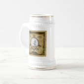 60パーソナライズされた番目の誕生日名の年の写真ヴィンテージ ビールジョッキ (正面左)