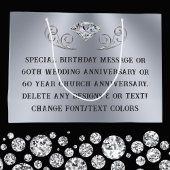 60パーソナライズされた番目の誕生日抱き枕、任意の大事な行事 ラージペーパーバッグ