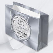 60パーソナライズされた番目の誕生日抱き枕、任意の大事な行事 ラージペーパーバッグ