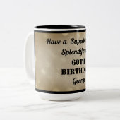 60パーソナライズされた番誕生日マグカップ ツートーンマグカップ (正面左)