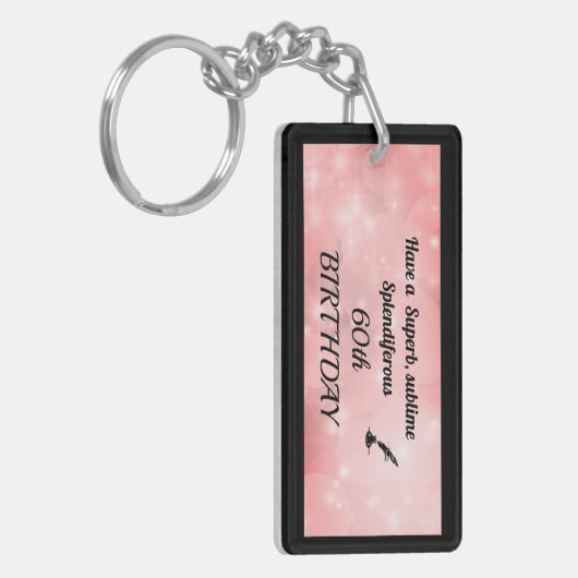 60パーソナライズされた誕生日アクリル酸キーチェーン キーホルダー (正面左)