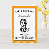 60パーソナライズされた誕生日オーバーザヒルおもしろい カード (黄色い花)