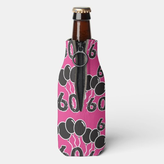 60パーソナライズされた誕生日ピンクボトルクール ボトルクーラー (ボトル裏面)