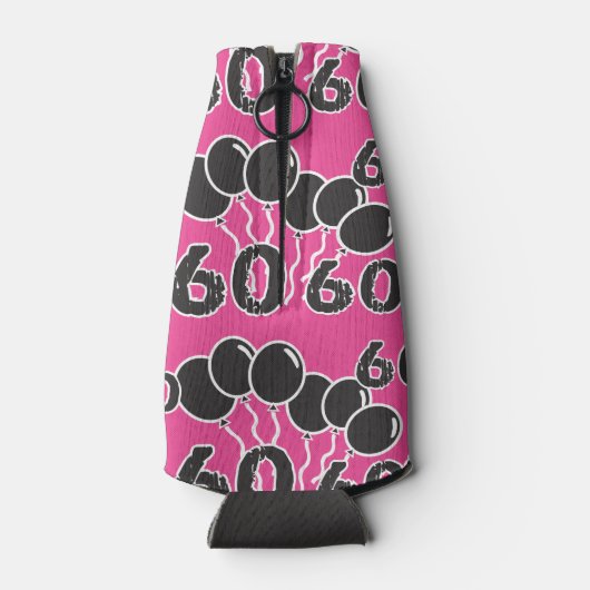 60パーソナライズされた誕生日ピンクボトルクール ボトルクーラー (裏面)