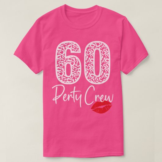 60パーティークルー飲みビアギフト60年ハッピー Tシャツ (デザイン正面)