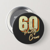 60パーティークルー60誕生日ラウンド 缶バッジ (正面&裏面)