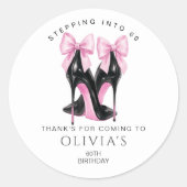 60ピンク60にステップイン60thありがとうございました ラウンドシール (正面)