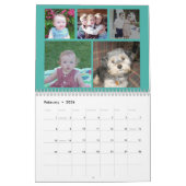 60フォトカスタムーモダンミリーグリーンティール（緑がかった色）2023 カレンダー (2月 2026)