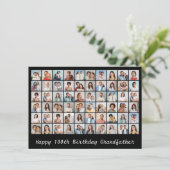 60フォトコラージュ任意の名前と年齢の誕生日カードの追加 (スタンド正面)