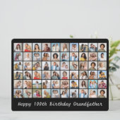 60フォトコラージュ任意の年齢と名前の誕生日カードの追加 (スタンド正面)