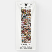 60フォトコラージュ卒業白モダンミニマル色 横断幕 (縦)