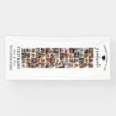 60フォトコラージュ卒業白モダンミニマル色 横断幕 (横)