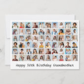 60フォトコラージュ名前/あいさつ文誕生日カード (正面)