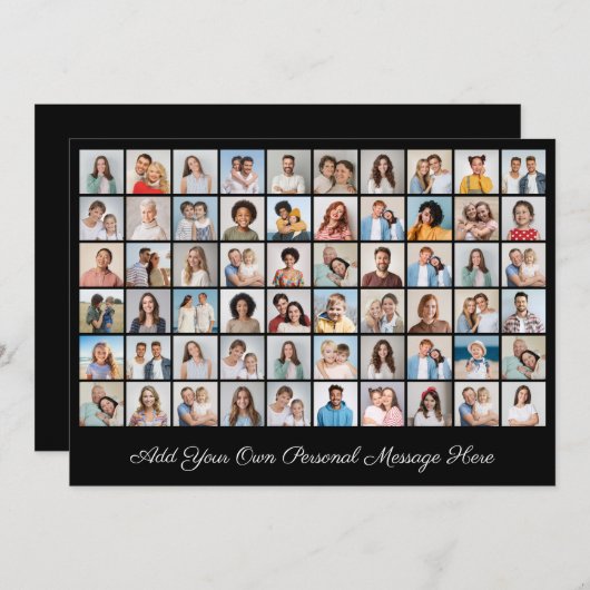 60フォトコラージュ自分のグリーティングカードを追加 (正面/裏面)