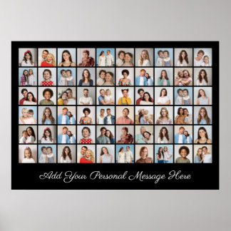 60フォトコラージュ自分のグリーティングポスターを追加 ポスター