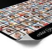 60フォトコラージュ自分の挨拶を追加 ポスター (角)