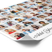 60フォトコラージュ自分の挨拶を追加 ポスター (角)