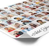 60フォトコラージュ自分の挨拶を追加 ポスター (角)