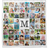 60フォトシンプルコラージモノグラム シャワーカーテン (正面)