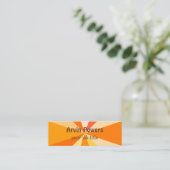 60ポップ・アートのsモダンジオメトリックレイ（オレンジ色） スキニー名刺 (スタンド正面)