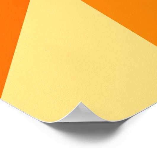 60ポップ・アートのsモダン幾何ファンキー光線のオレンジ ポスター (角)