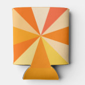 60ポップ・アートのsモダン幾何ファンキー光線のオレンジ 缶クーラー (裏面)