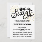 60マイルストン誕生日 招待状 (正面)