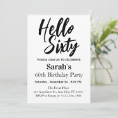 60ミニマモダンリスト60誕生日 招待状 (スタンド正面)