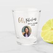 60モダンと素晴らしい写真60誕生日 ショットグラス (正面)