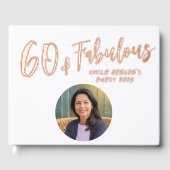 60モダンと素晴らしい写真60th誕生日パーティー ゲストブック (正面)