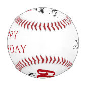 60モダン前向きSo what 60誕生日 野球ボール (裏面)