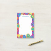 60モダン年代フラワーパワーヒッピー ポストイット (デスク上)