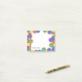 60モダン年代フラワーパワーヒッピー ポストイット (デスク上)