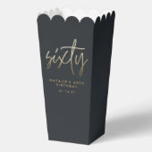 60モダン歳の誕生日シンプルスタイリッシュエレガント フェイバーボックス (裏面)