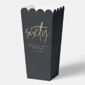 60モダン歳の誕生日シンプルスタイリッシュエレガント フェイバーボックス (正面)