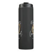 60モダン歳スタイリッシュの金ゴールド タンブラー (正面)