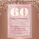60モダン番目の誕生日バラゴールドフォイルQRコードフォイルI 箔招待状<br><div class="desc">QRコーモダンド、バラ金ゴールドフォイル、60スタイリッシュ歳の誕生日招待状。自分の詳細でパーソナライズできる。</div>