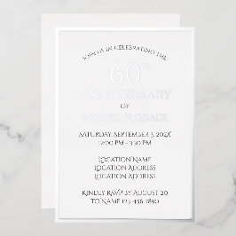60モダン結婚周年パーティー 箔招待状