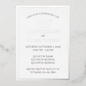 60モダン結婚周年パーティー 箔招待状 (正面)