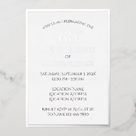 60モダン結婚周年パーティー 箔招待状