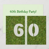 60ヤード誕生日パーティー!カスタマイズ可能な招待状 招待状 (正面/裏面)
