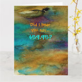 60ユーモアのある番目の誕生日カード カード (黄色い花)