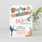 60ロックスロックスターギター60誕生日招待状 招待状 (スタンド正面)