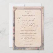 60世エレガントファッションドダイヤ結婚ン 招待状 (正面)