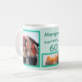 60人の友人の誕生日最高の写真のコラージュで最高の コーヒーマグカップ (正面左)